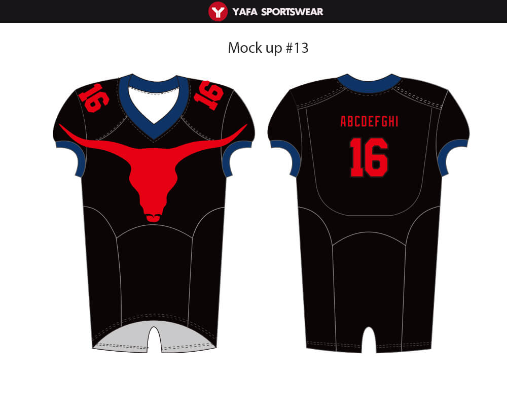 American Football Uniforms Custom Design Mock Ups Jersey and