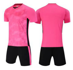 Black and pink soccer jerseys